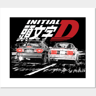 iNTIAL D Ryosuke Takahashi FC vs Kyoichi Sudo EVO Drift Car Battle Posters and Art